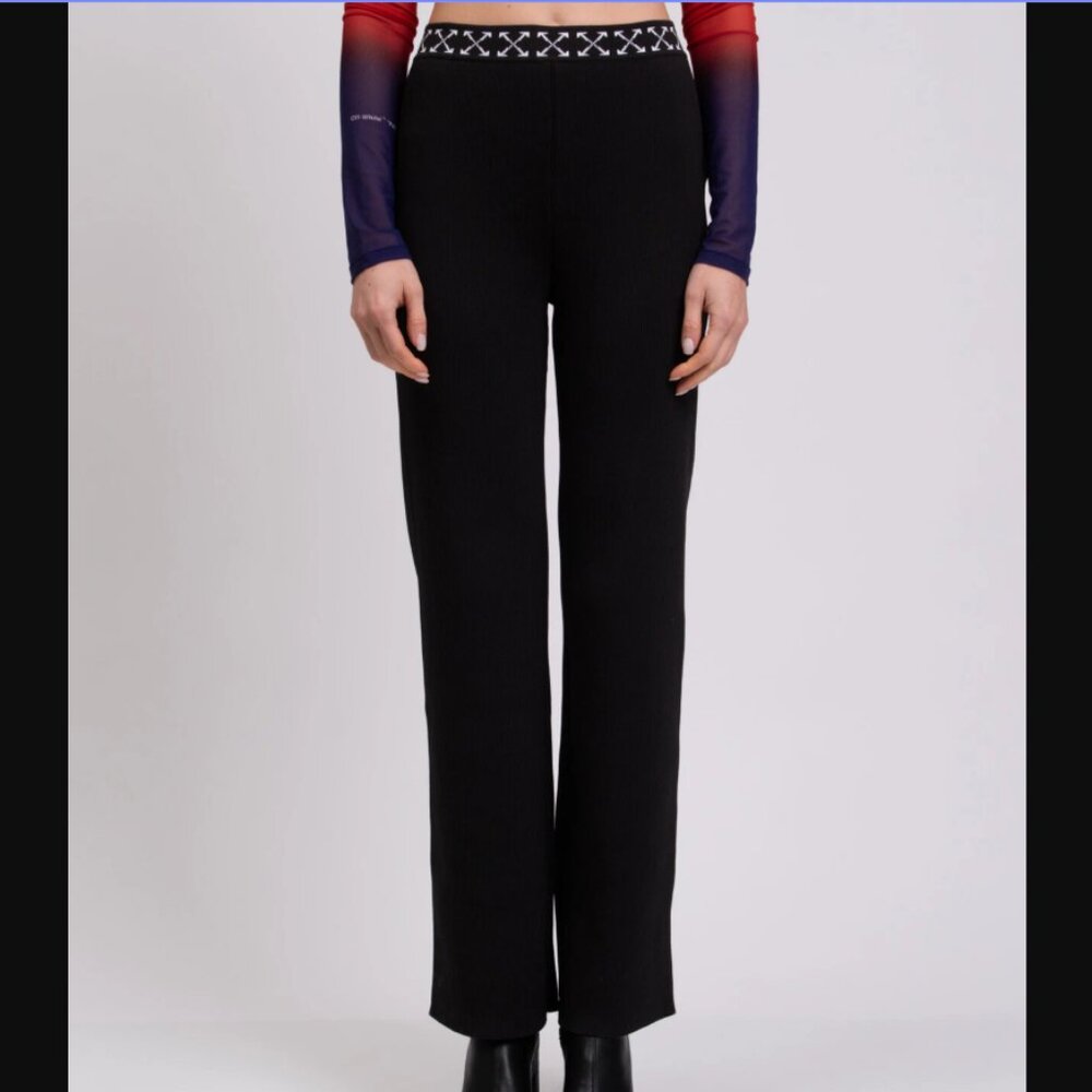 NWT Off-White Arrows Ribbed KNIT Trousers High Rise - Picture 2 of 10